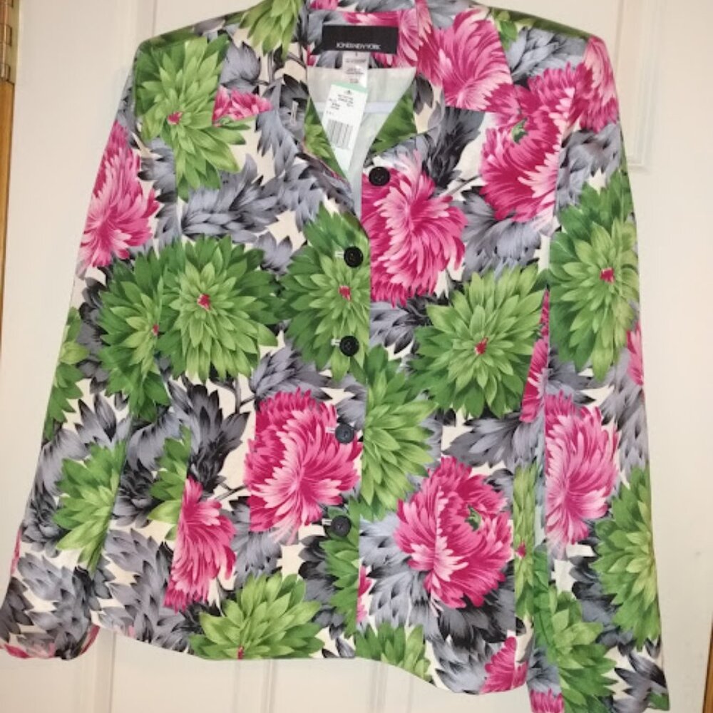 Jones New York Collection: floral blazer. Size 8.